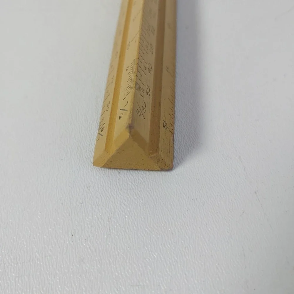 VINTAGE‎ TRIANGLE 3 SIDED RULER GRAMERCY GENUINE BOXWOOD MADE IN GERMANY